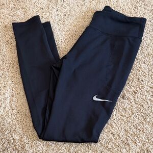 Nike Black Leggings with Silver Swoosh